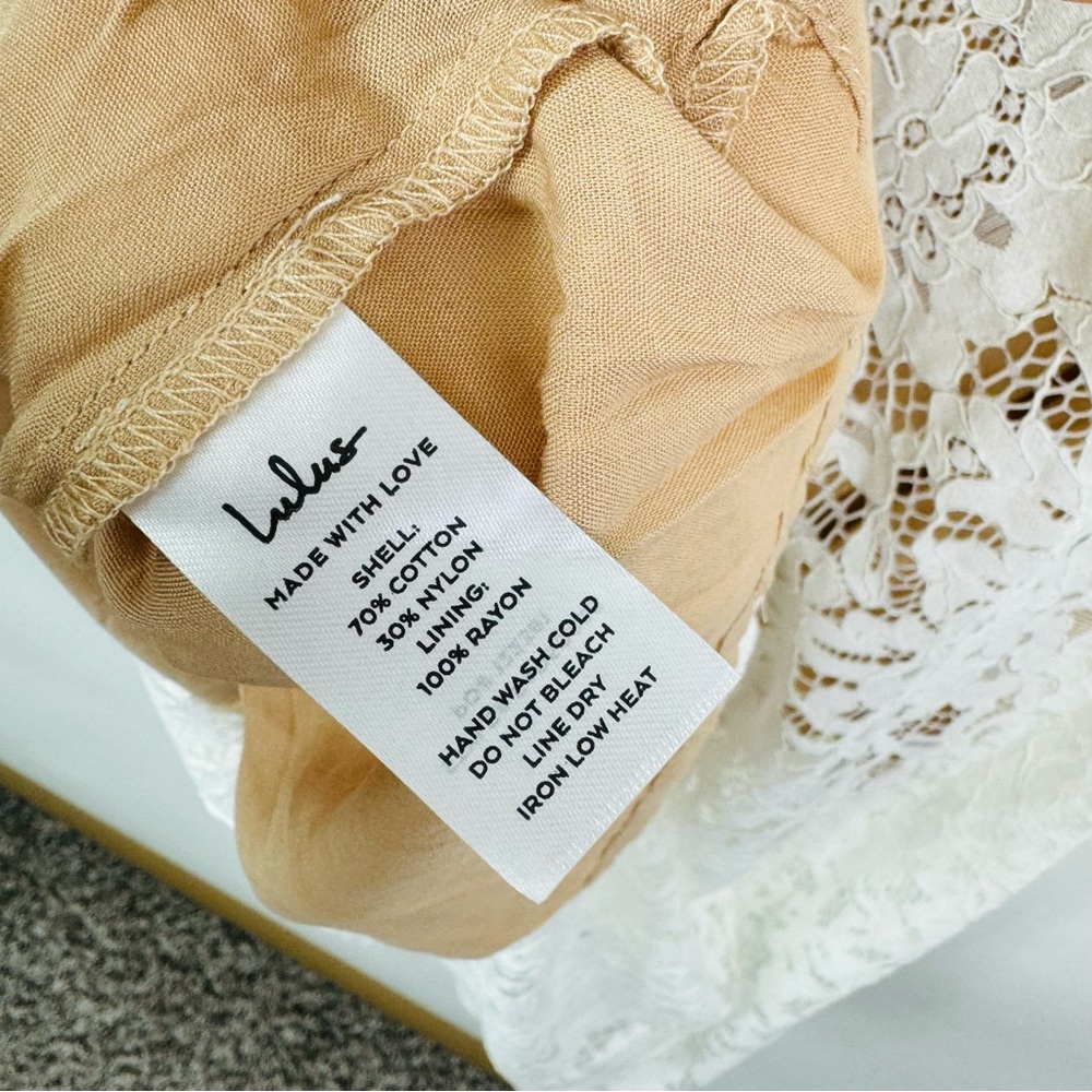 LULU'S One Wish White Lace Midi‎ Dress Size Large NWT - Picture 13 of 14